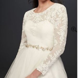 Embroidered Lace Long-Sleeve Dress Topper